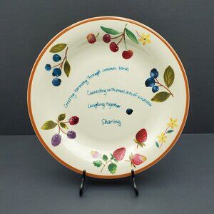 Longaberger Pottery Berry Serving Plate Round Serving Platter Chop Plate